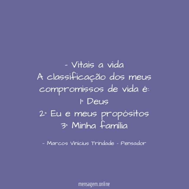 - Vitais a vida