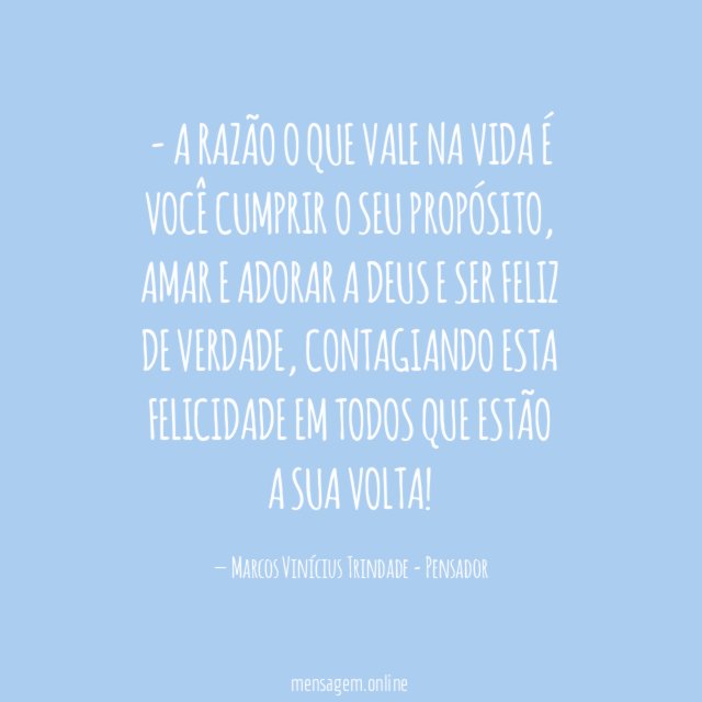 - A razão