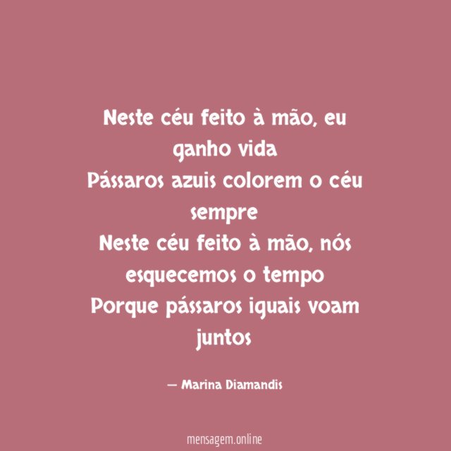 Neste céu feito à mão