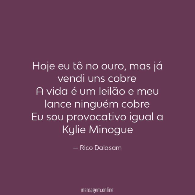 Hoje eu tô no ouro