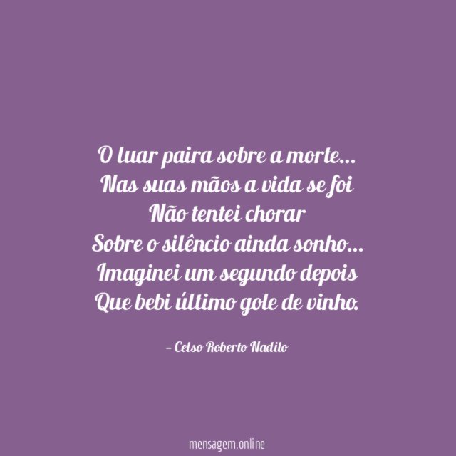 O luar paira sobre a morte
