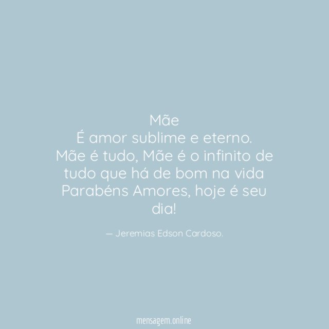 Mãe É amor sublime e eterno