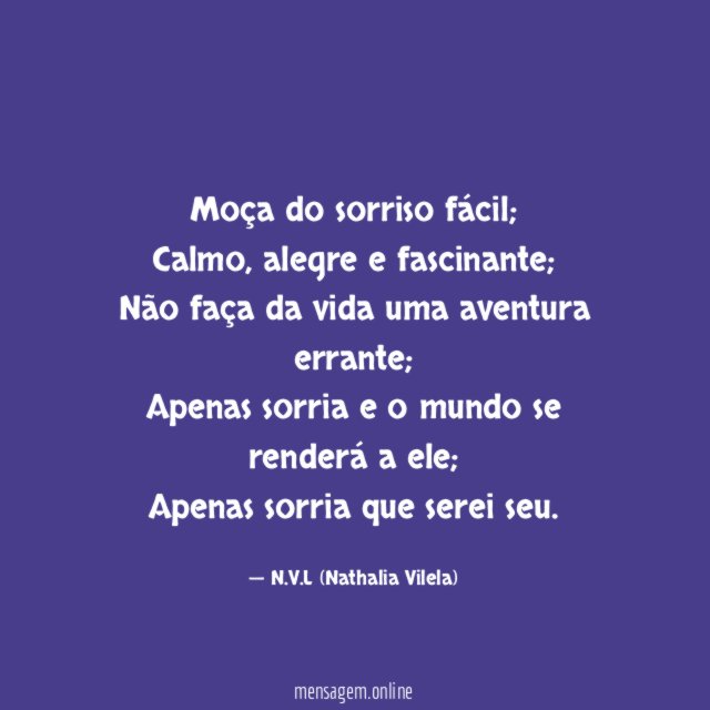 Moça do sorriso fácil