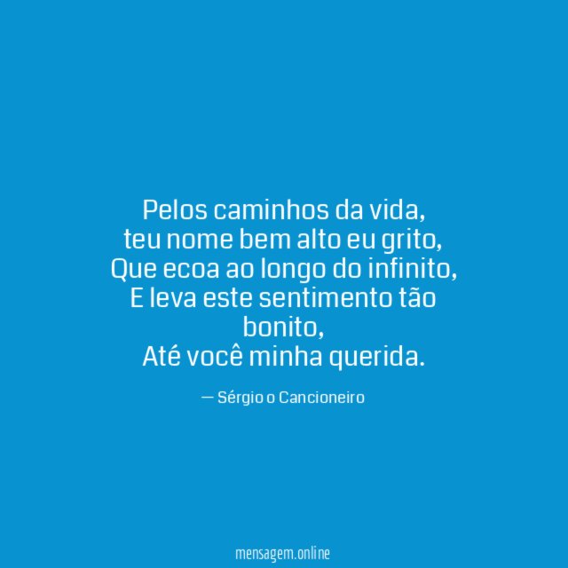 Pelos caminhos da vida