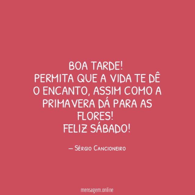 BOA TARDE