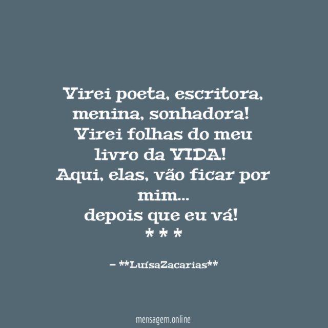 Virei poeta