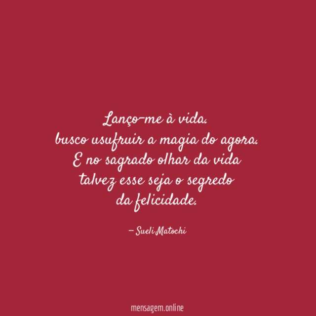 Lanço-me à vida