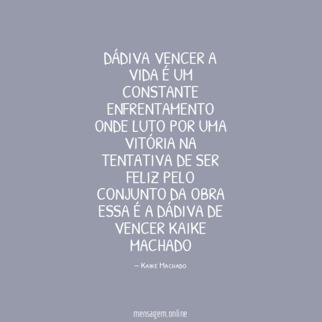 Dádiva vencer