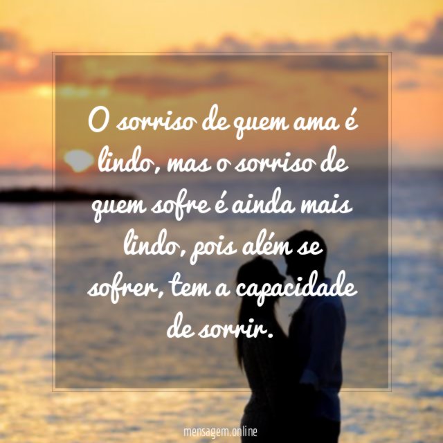 O sorriso de quem ama é lindo
