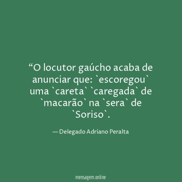 O locutor gaúcho acaba de anunciar que