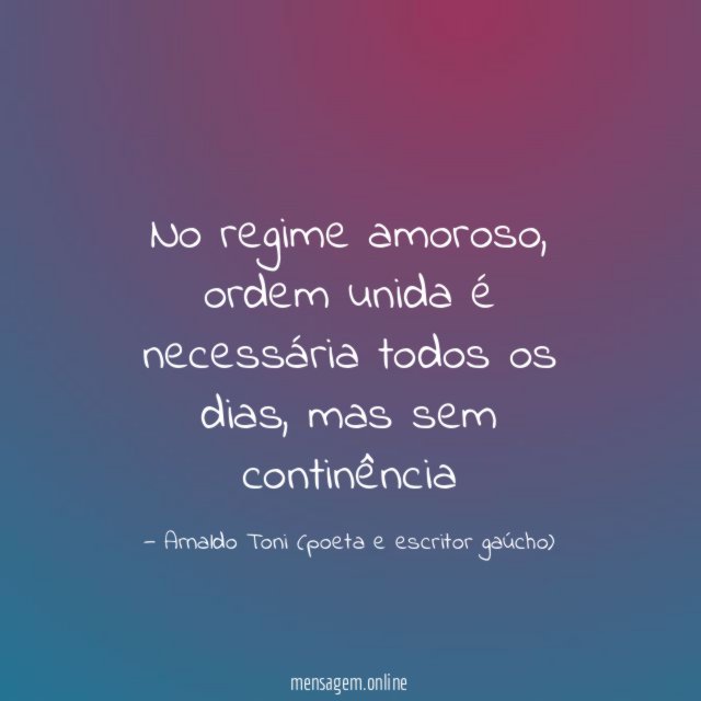 No regime amoroso