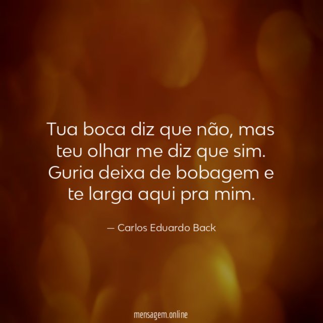 Tua boca diz que não