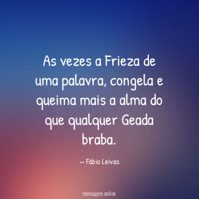 As vezes a Frieza de uma palavra