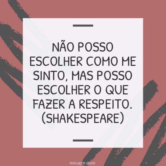Não posso escolher como me sinto