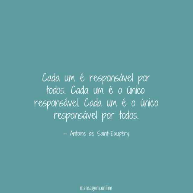 Cada um é responsável por todos