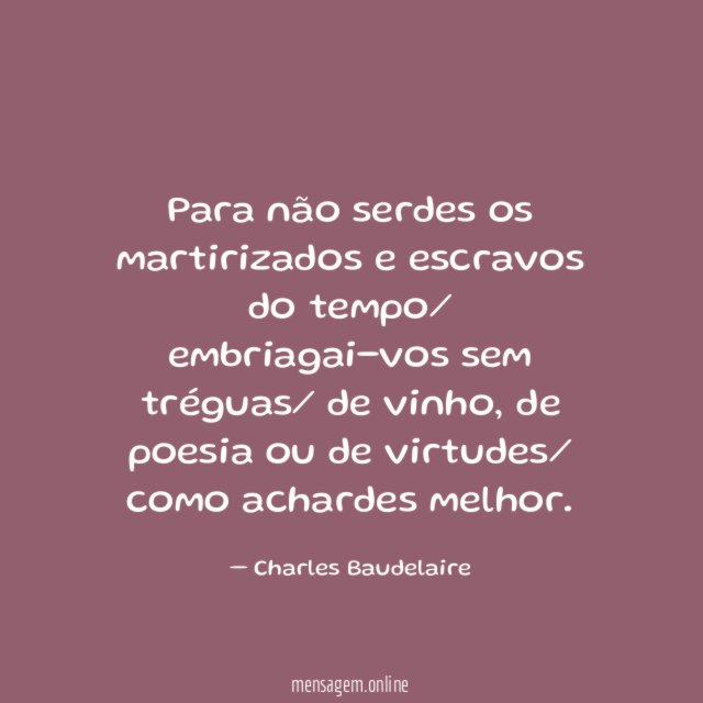 Para não serdes os martirizados e escravos do