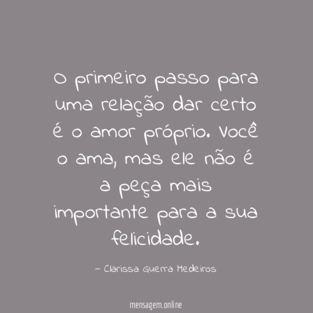 O primeiro passo para uma relação dar certo