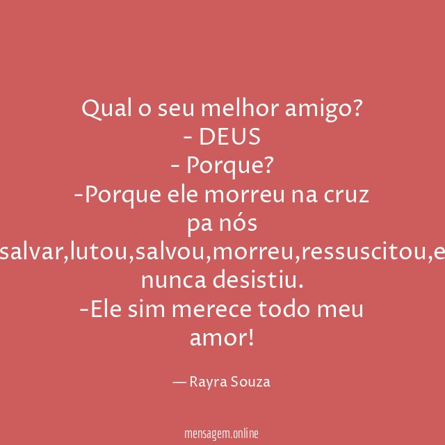 Qual o seu melhor amigo