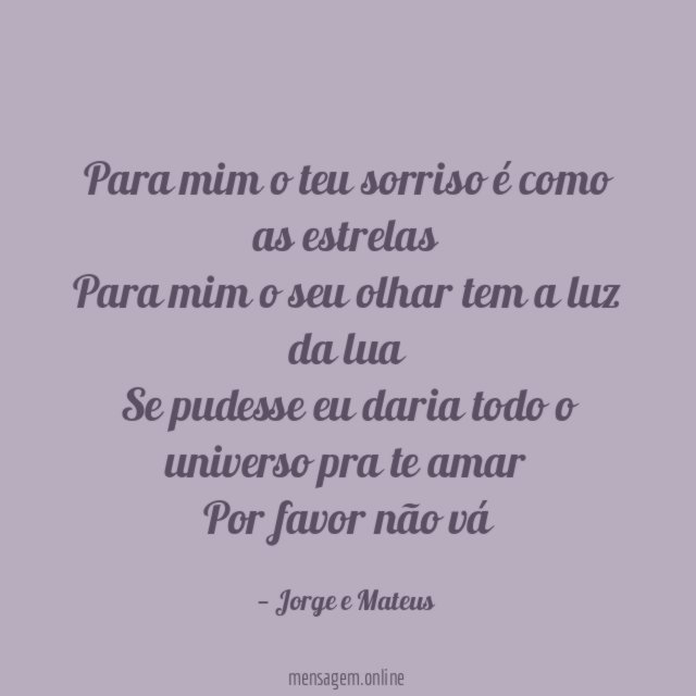 Para mim o teu sorriso é como as