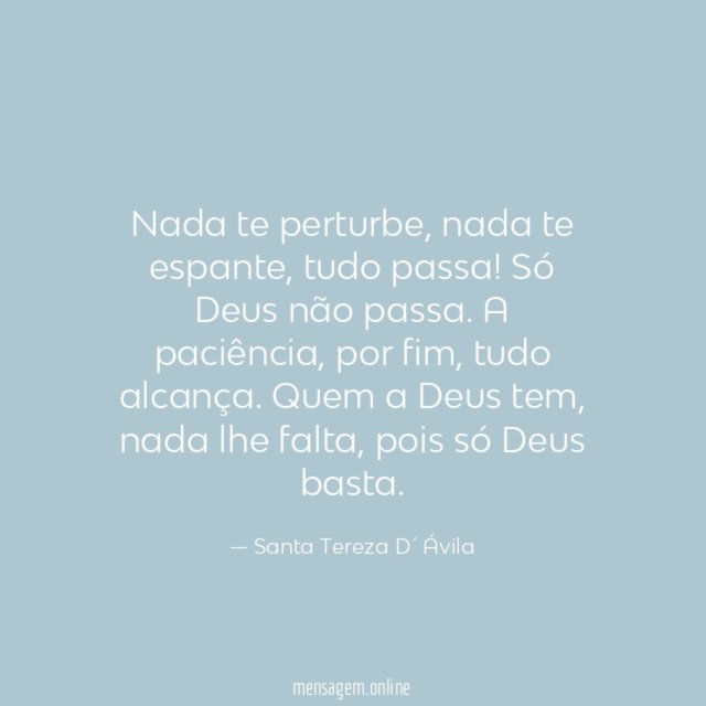 Nada te perturbe