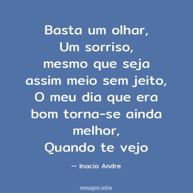 Basta um olhar