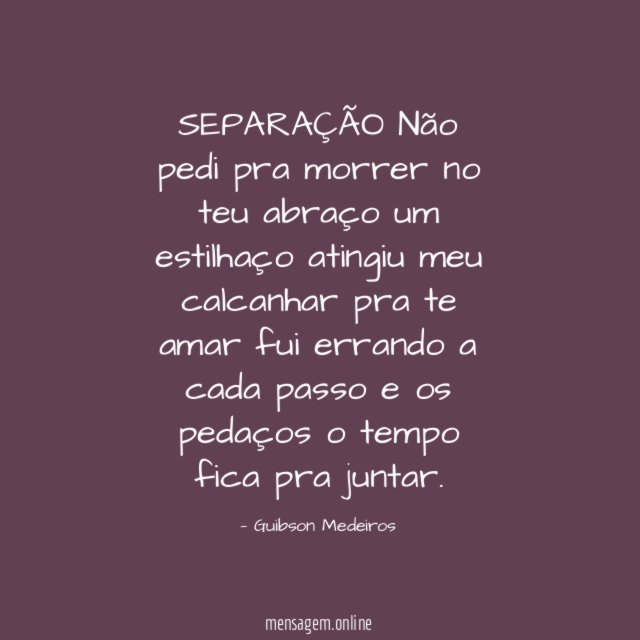 SEPARAÇÃO