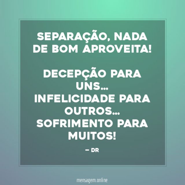 SEPARAÇÃO