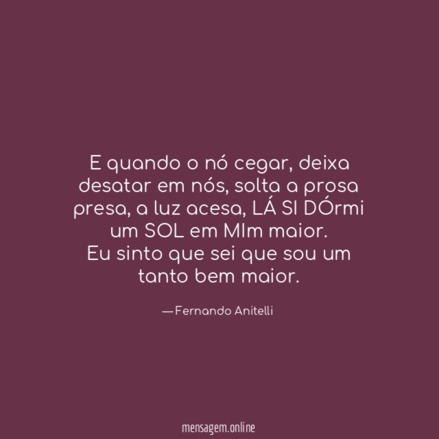 E quando o nó cegar