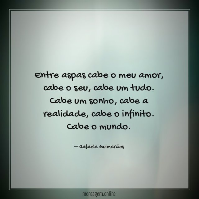 Entre aspas cabe o meu amor