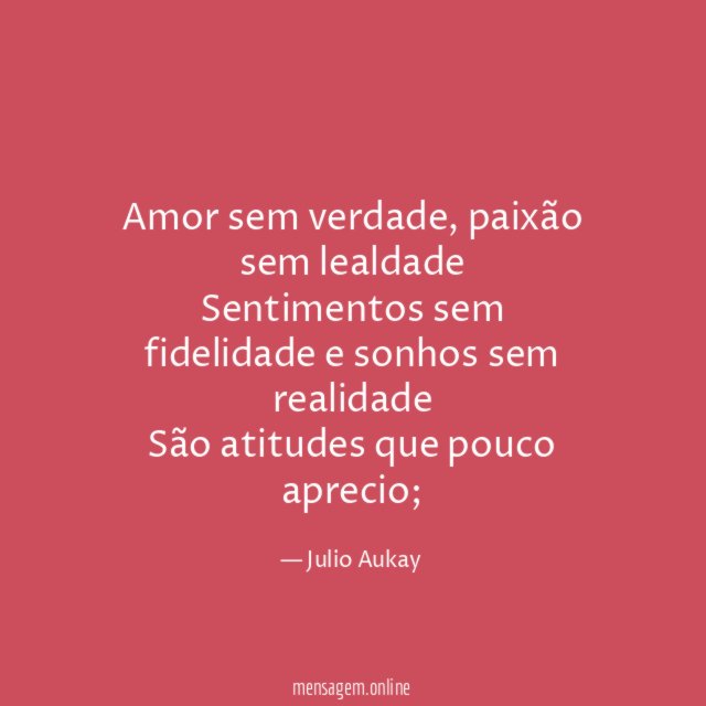 Amor sem verdade