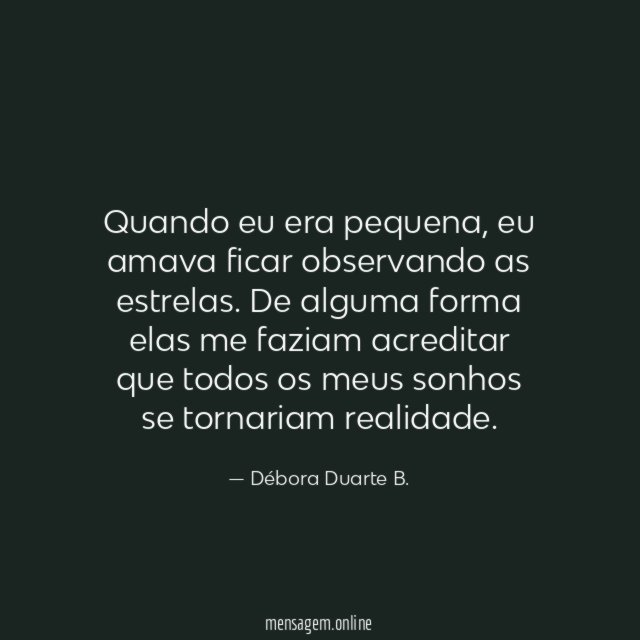 Quando eu era pequena