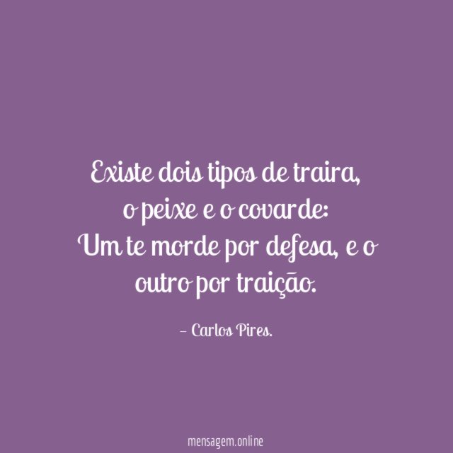 Existe dois tipos de traira