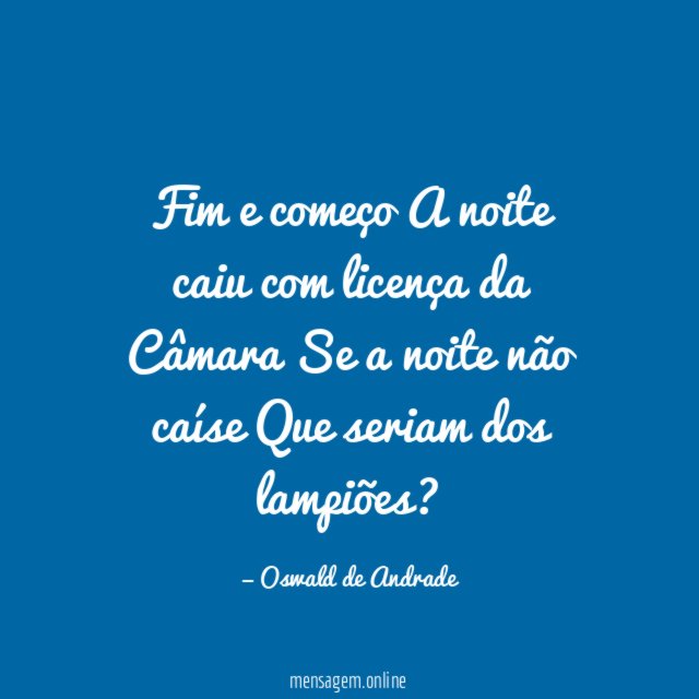 Fim e começo