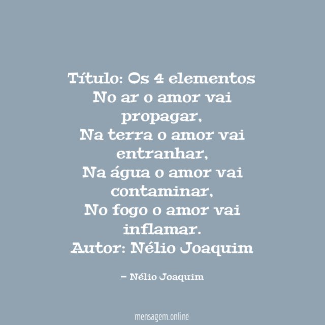 Título: Os 4 elementos