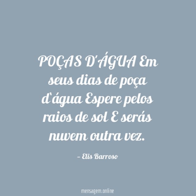 POÇAS D'ÁGUA