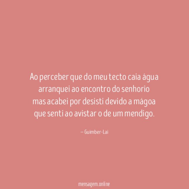 Ao perceber que do meu tecto caia água arranquei
