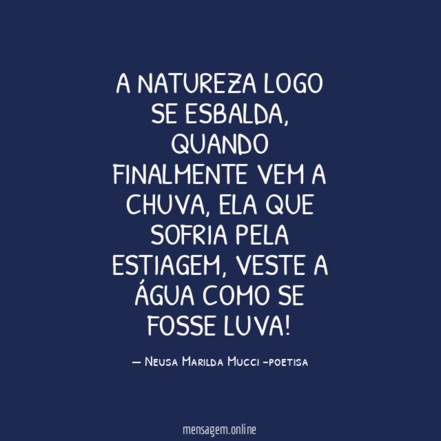 A natureza logo se esbalda