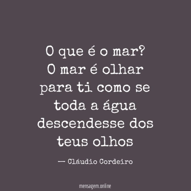 O que é o mar