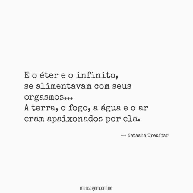 E o éter e o infinito