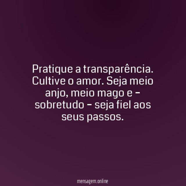 Pratique a transparência