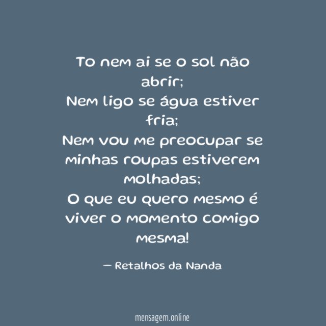 To nem ai se o sol não abrir