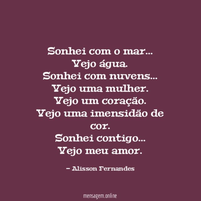 Sonhei com o mar