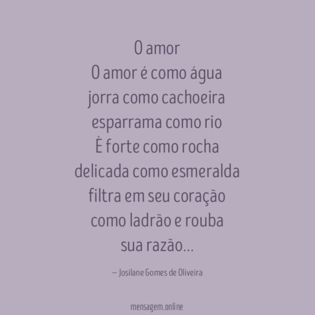 O amor