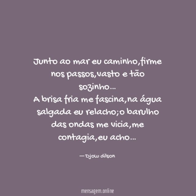 Junto ao mar eu caminho