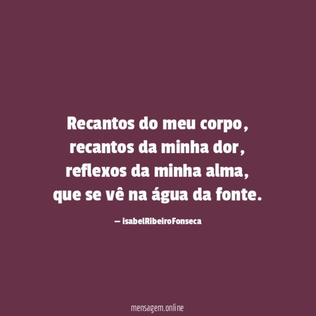 Recantos do meu corpo