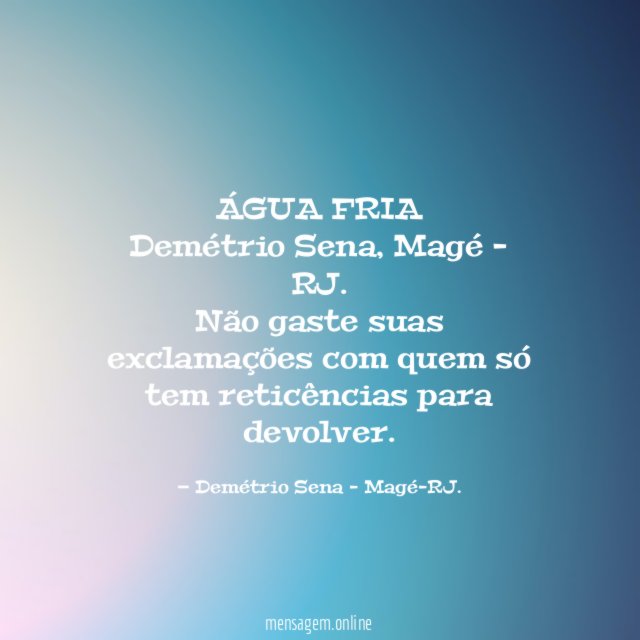 ÁGUA FRIA