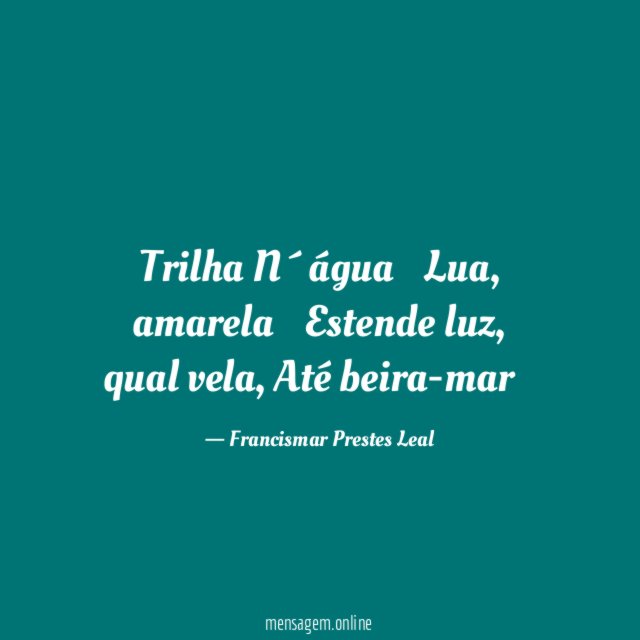 Trilha N´água…