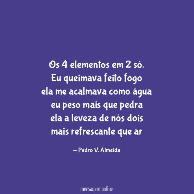 Os 4 elementos em 2 só