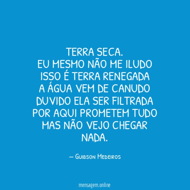 Terra seca.