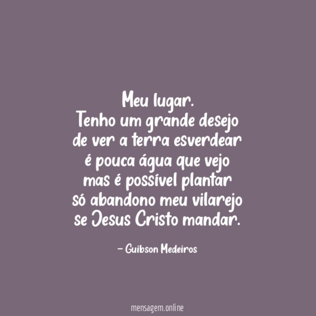 Meu lugar.